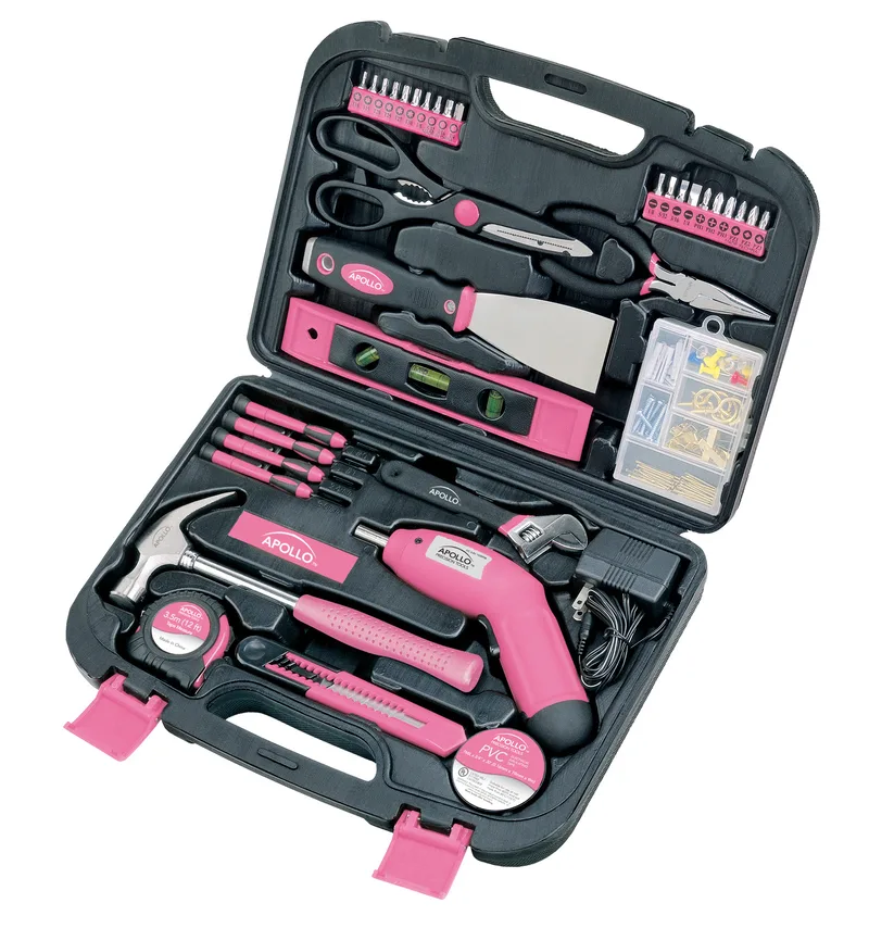 Apollo Tools 135 Piece Pink Tool Kit