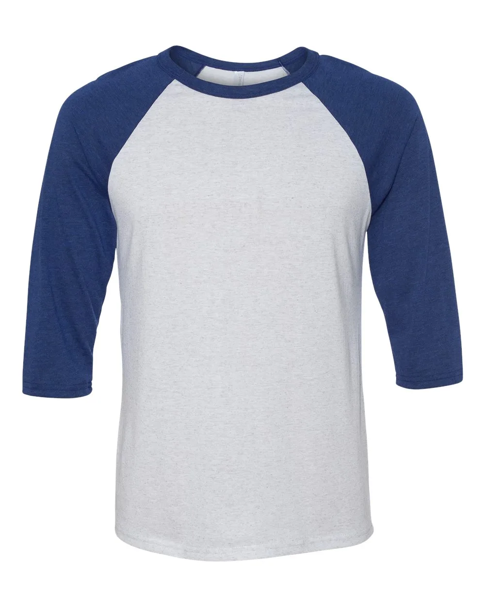 White Fleck/Navy Blue Triblend
