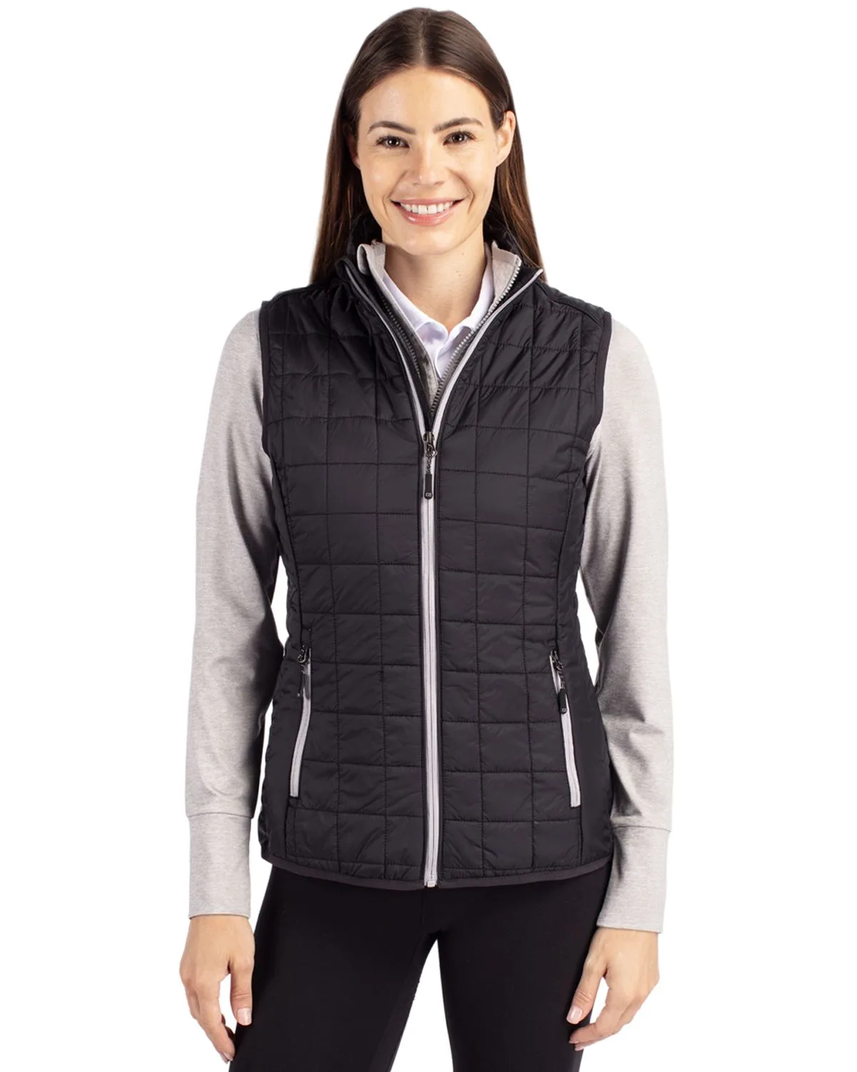 Cutter & Buck Rainier PrimaLoftÂ® Womens Eco Insulated Full Zip Puffer Vest