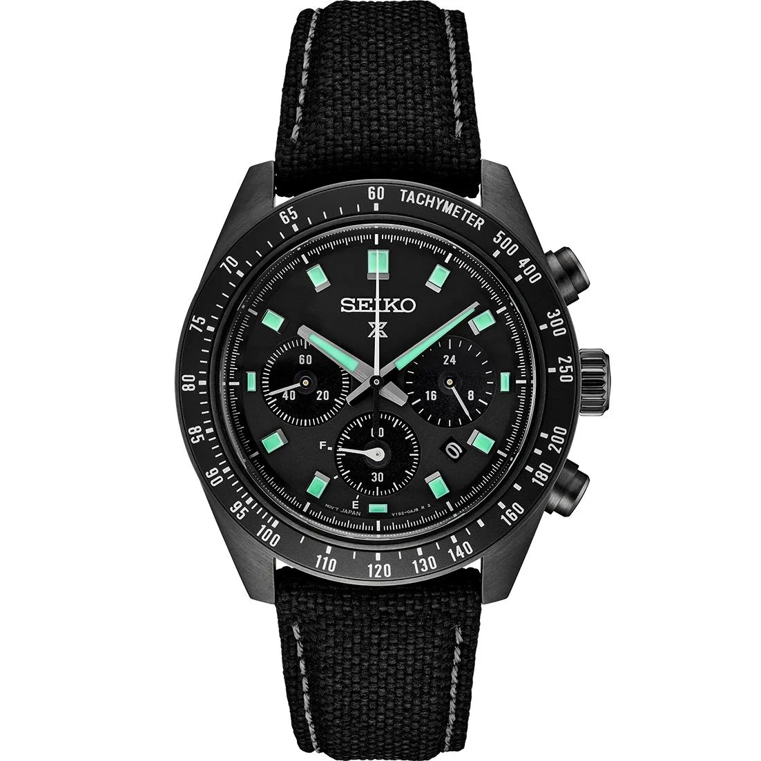 Seiko Watch Prospex Speedtimer Ss Blk Ct Solar Chronograph Gray Dial