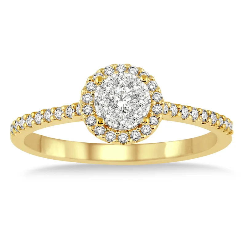 Jilco Inc Round Diamond Cluster Ring - Size 7