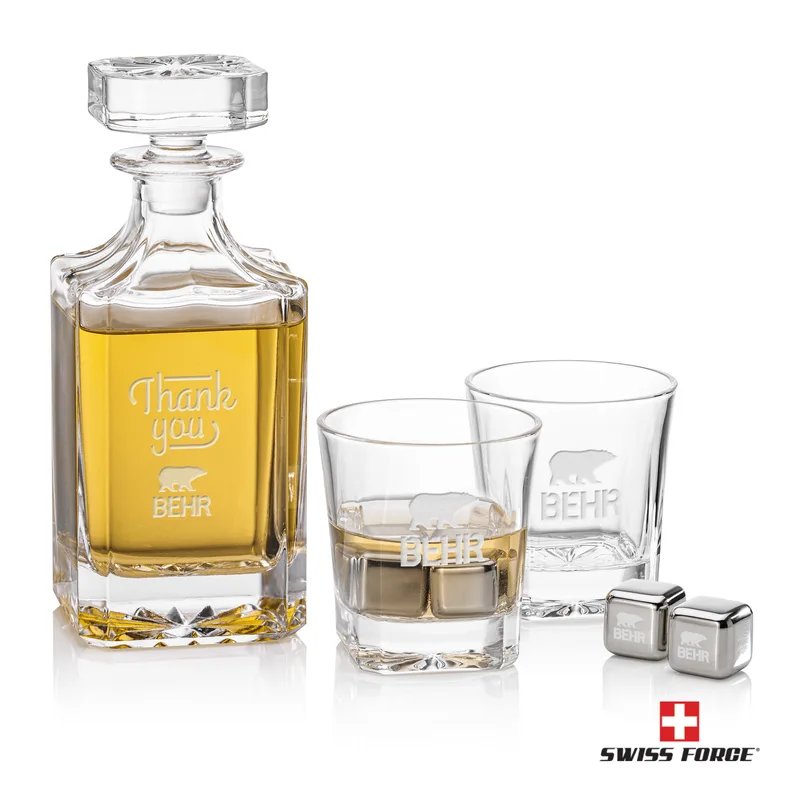 Whiskey Stone Set, Laser Engraving, Clear