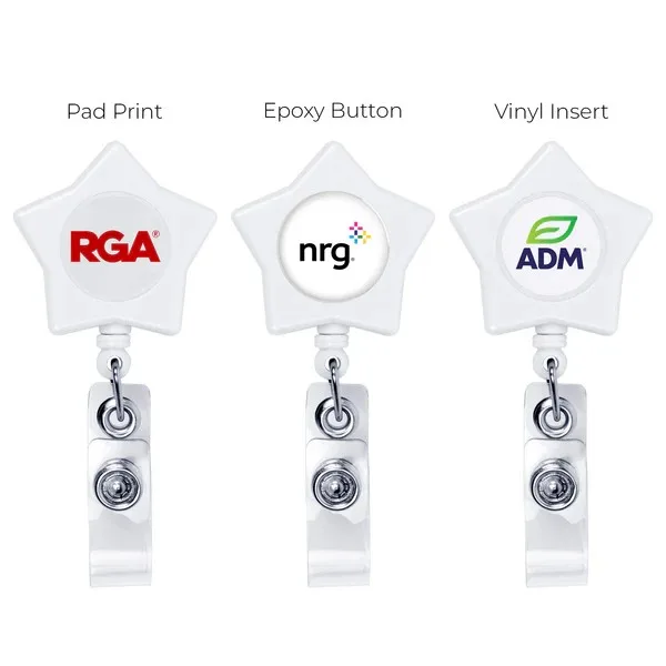 Star-Shaped Retractable Badge Holder