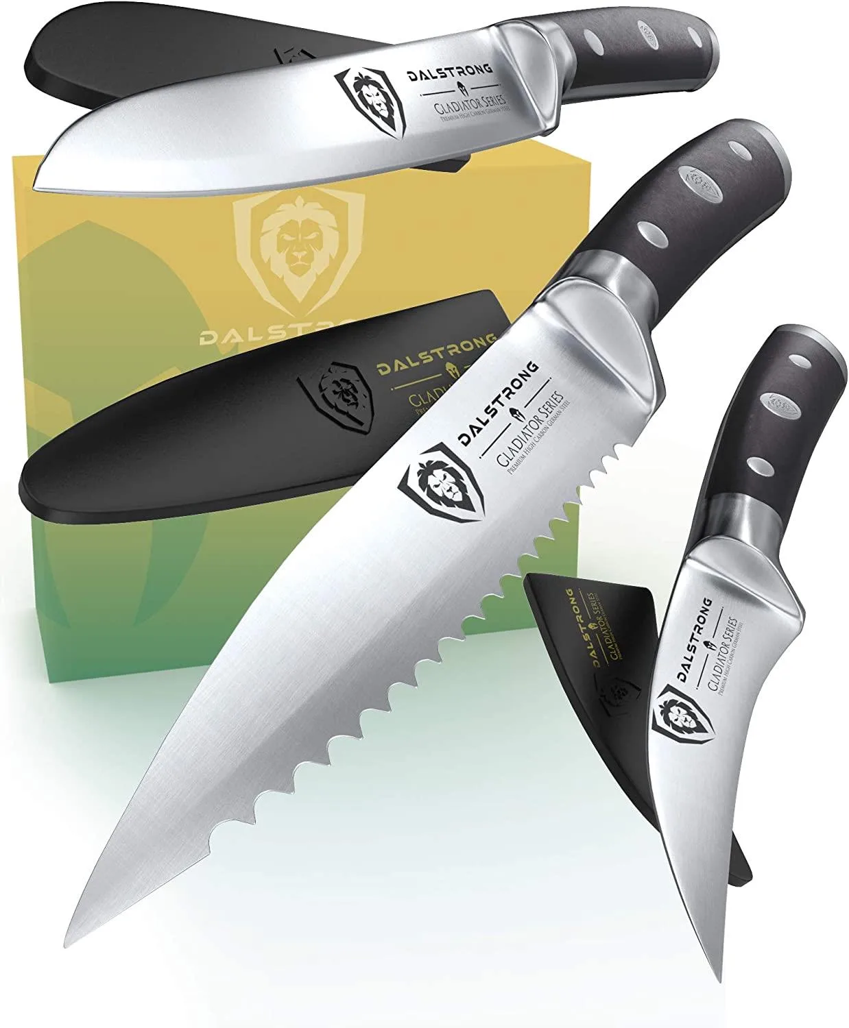Dalstrong 3-Piece Complete Paring Knife Set - German Steel - Gladiator Series - Nsf Certified
