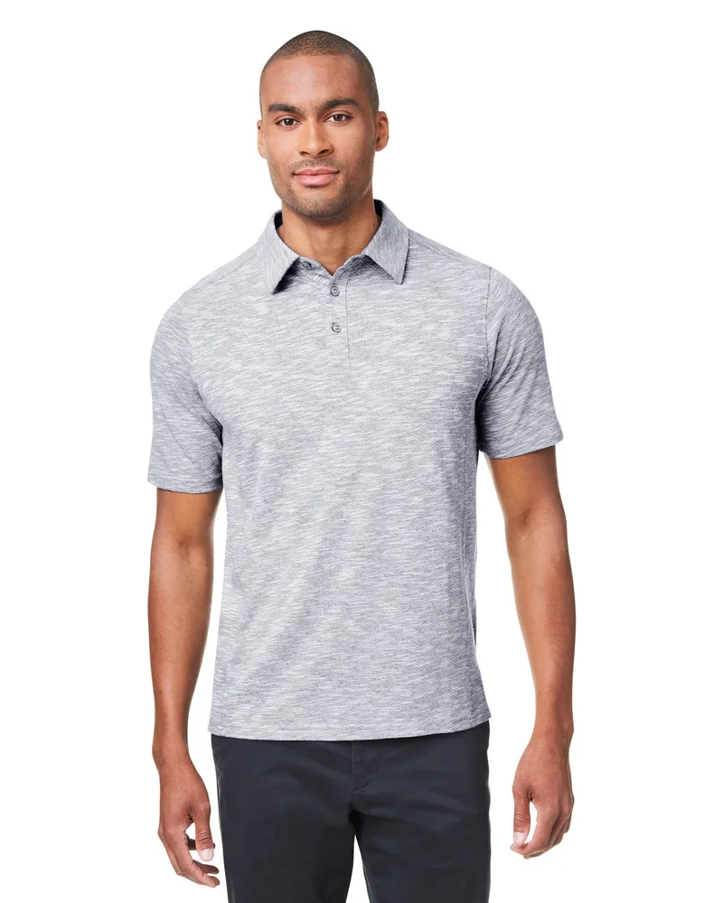 NORTH END Men's Eclipse Jacquard Polo view 4