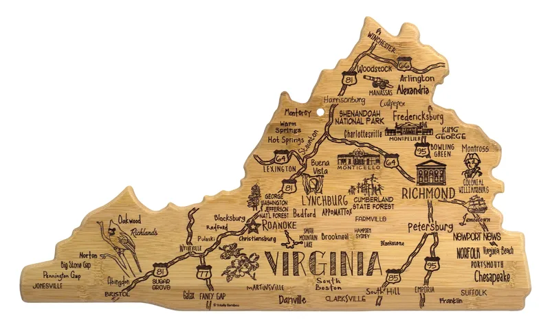 Destination Virginia Cutting & Serving Board