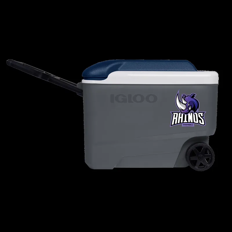40 Qt. Igloo® Maxcold Roller Cooler (Carbonite/Aegean Sea)