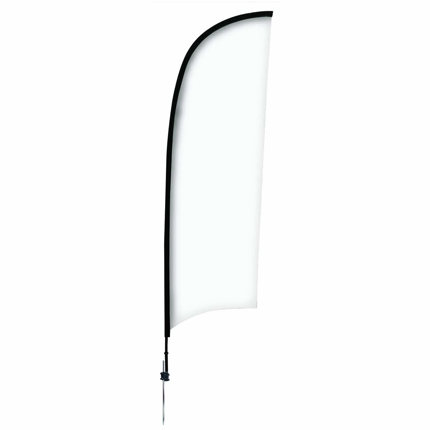 9' Premium Razor Sail Sign Flag, 1-Sided, Ground Spike view 2