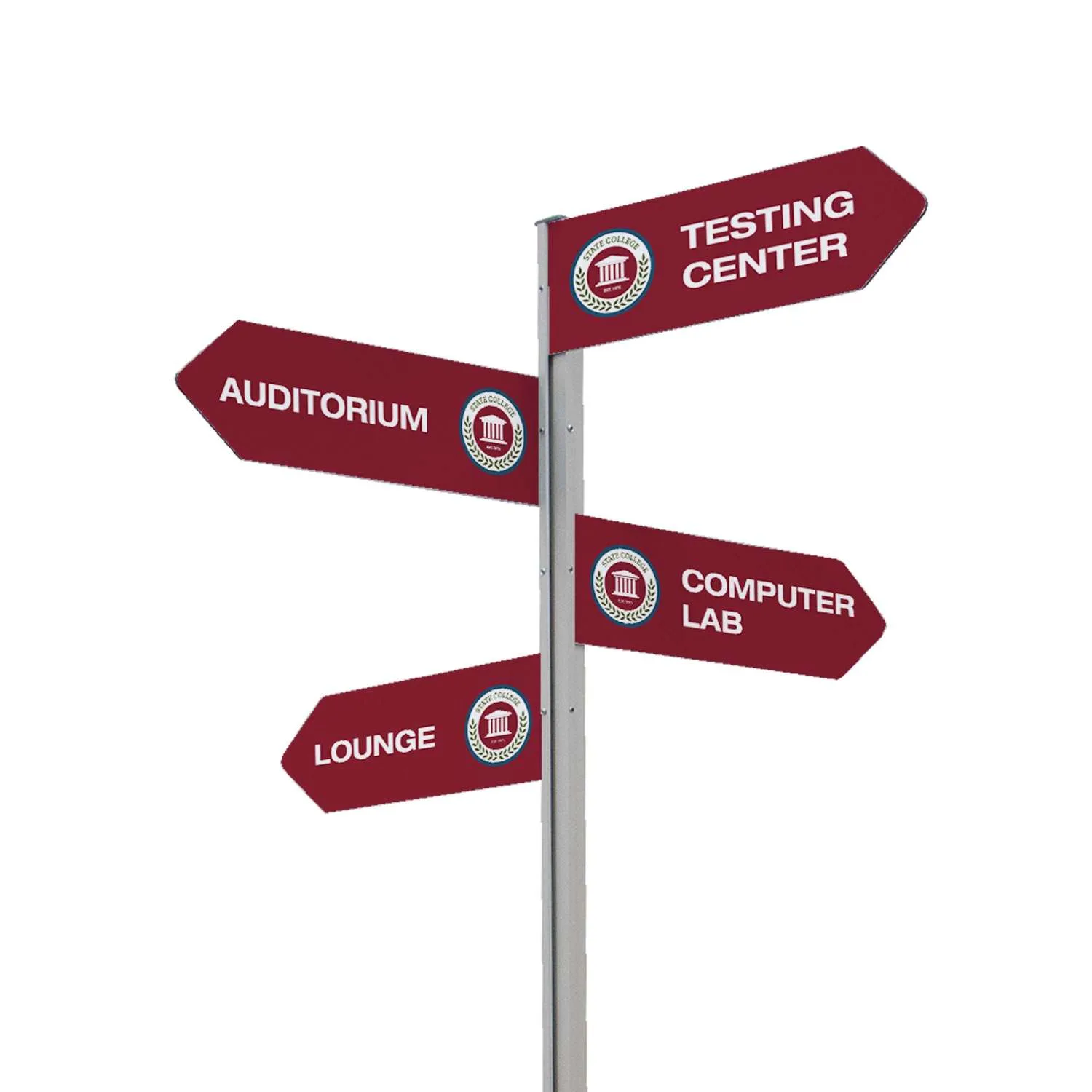 Wayfinding Arrow Sign Post Kit (with Four Signs) view 7
