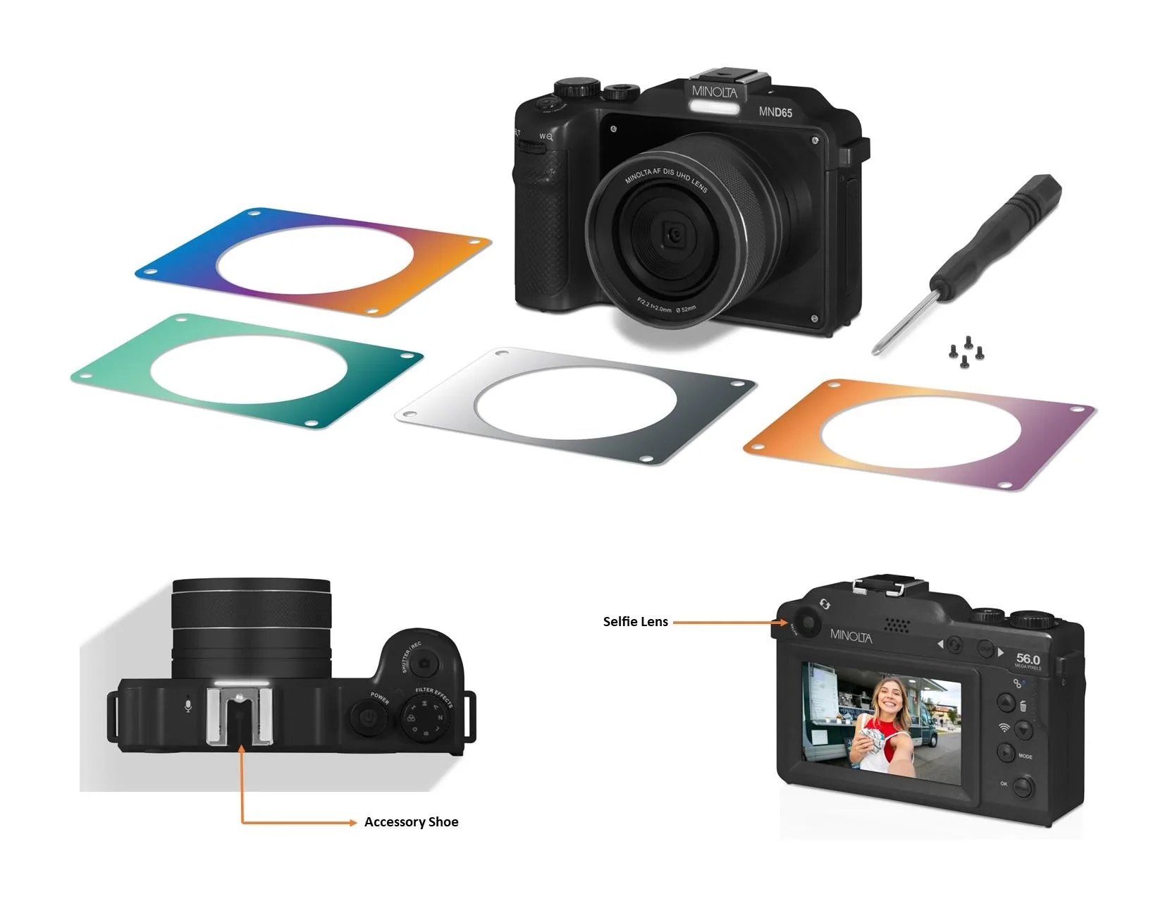Minolta 56Mp/4K Autofocus Digital Camera