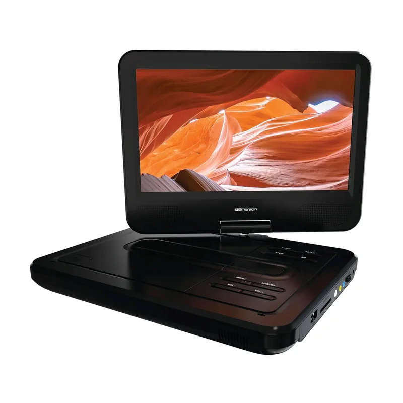 Emerson 10" Swivel Screen Dvd Player W/ Built-In Speaker
