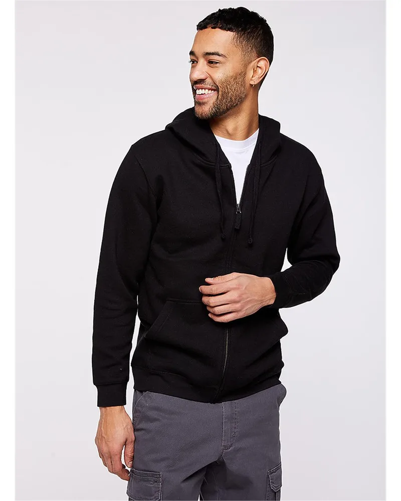 LAT® Unisex Full-Zip Fleece Hoodie Sweatshirt view 2