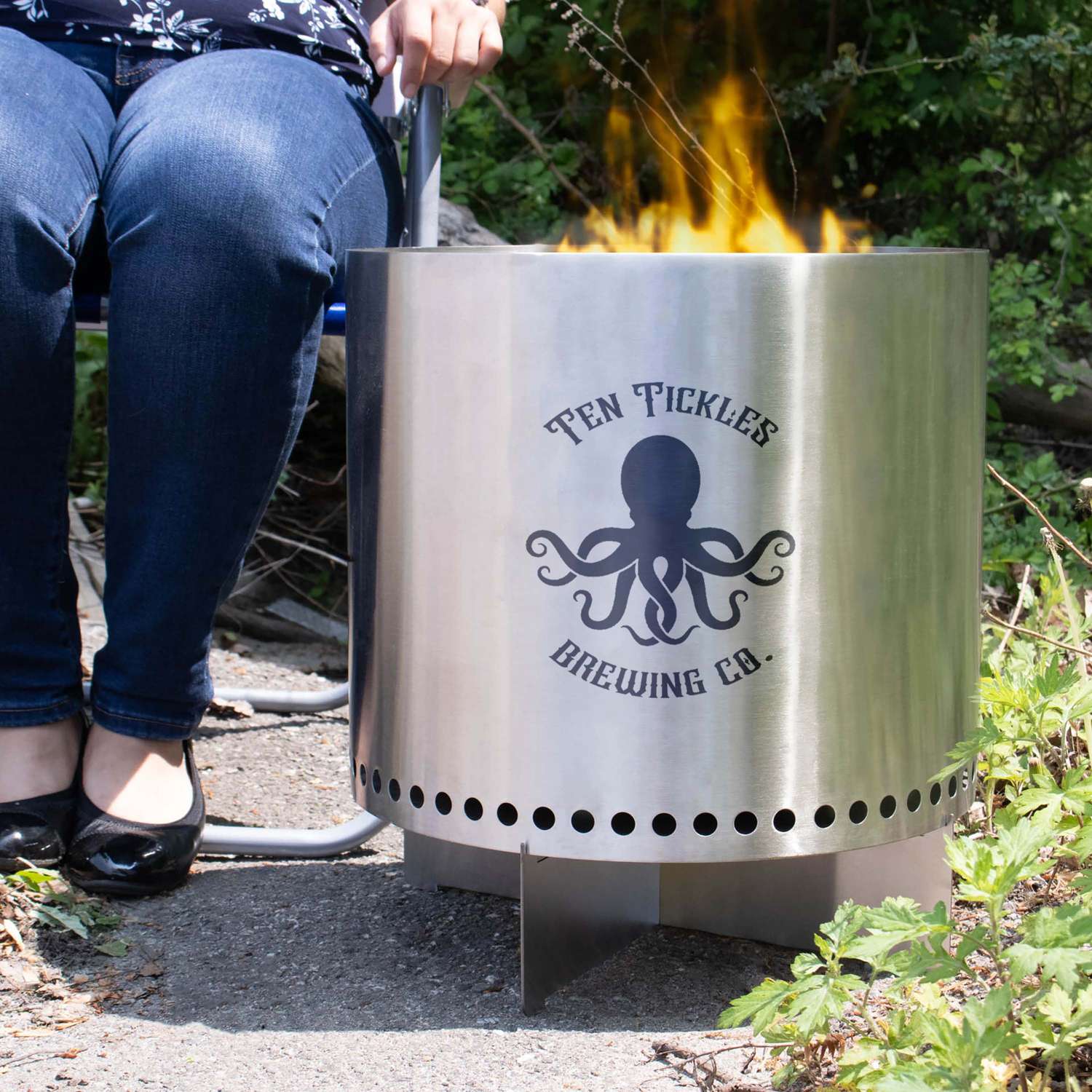 Stainless Steel Fire Pit Plus view 2