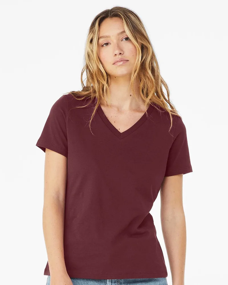 Bella+Canvas® Women's Relaxed Jersey V-Neck T-Shirt view 2