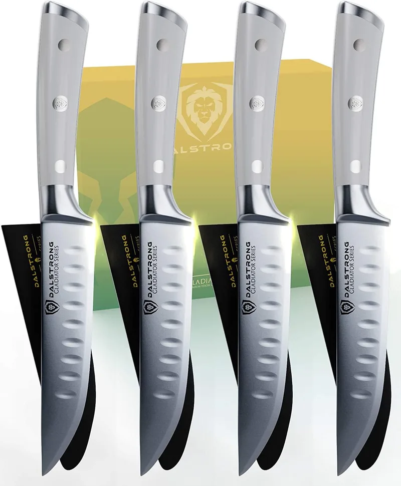 Dalstrong 4-Piece Steak Knife Set - 5" Blade - German Steel - Gladiator Series - Nsf Certified