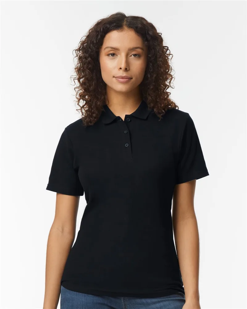 Gildan® Women's Softstyle® Pique Polo view 2