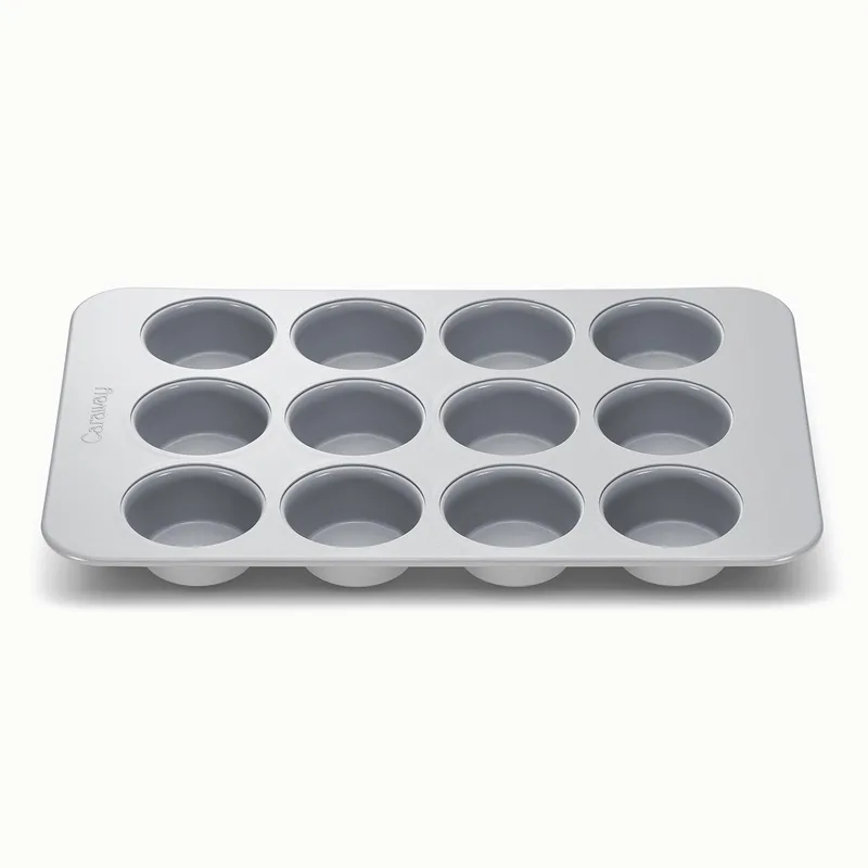 Caraway 12 Cup Nonstick Ceramic Muffin Pan - Gray