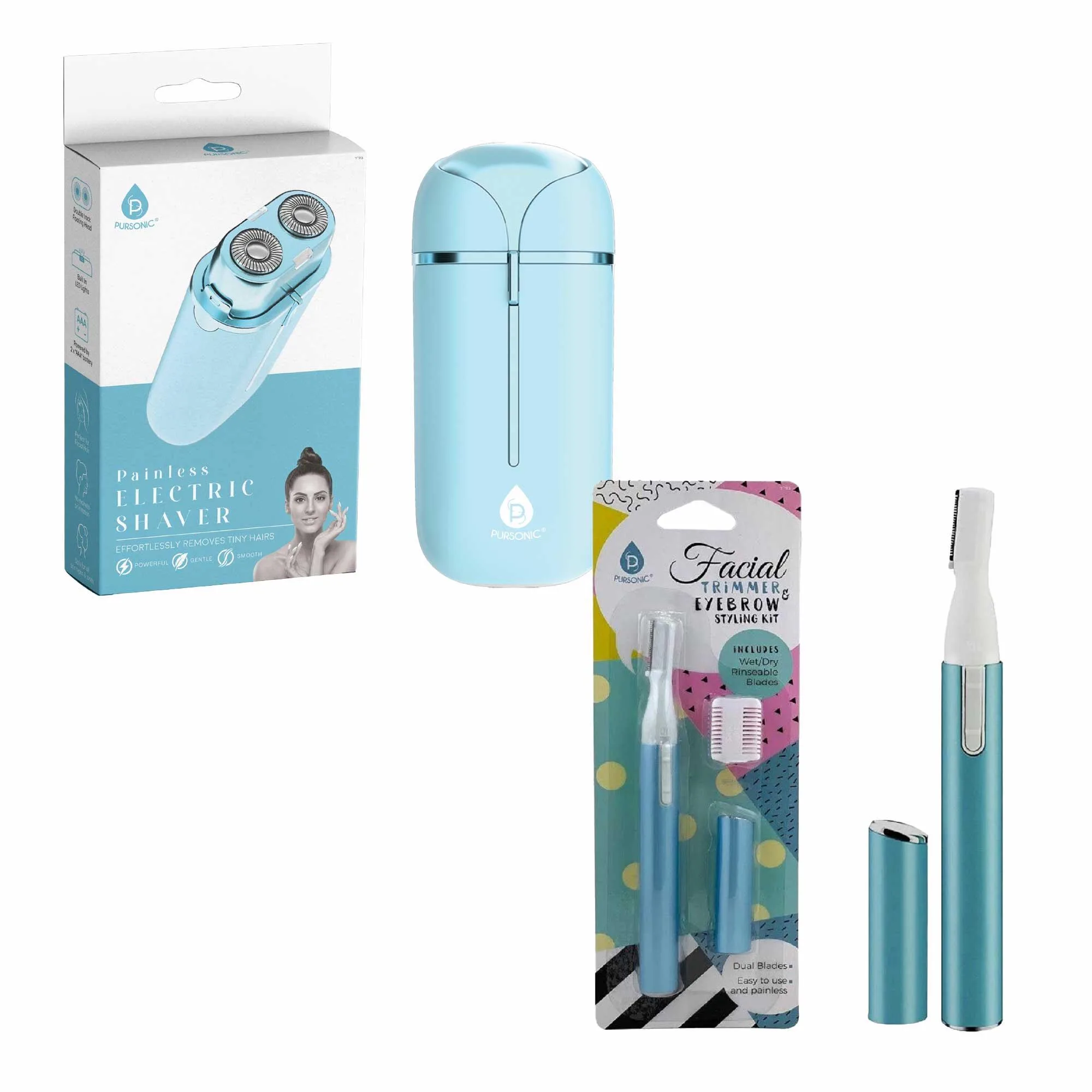 Pursonic Perfect Precision: Facial Trimming, Brow Styling, And Painless Shaving In One Kit