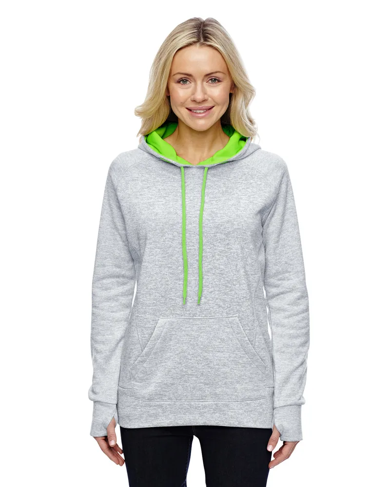 J AMERICA Ladies' Cosmic Contrast Fleece Hooded Sweatshirt view 4