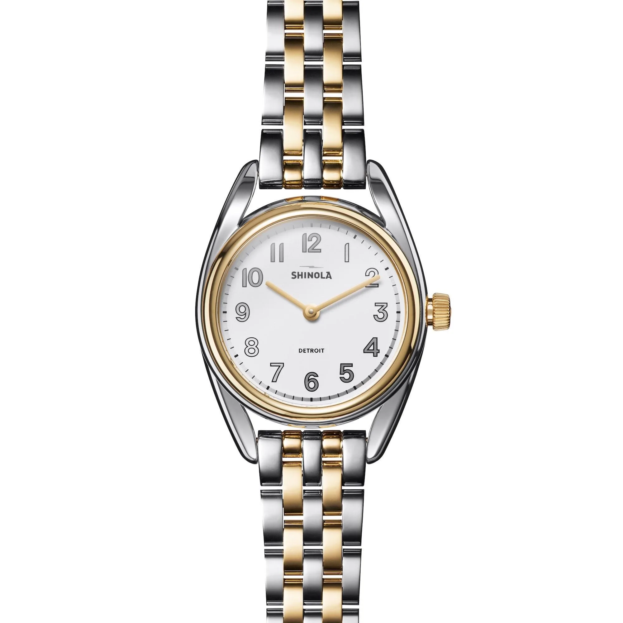 Shinola Ladies' Derby Gold & Silver-Tone Stainless Steel Watch White Dial
