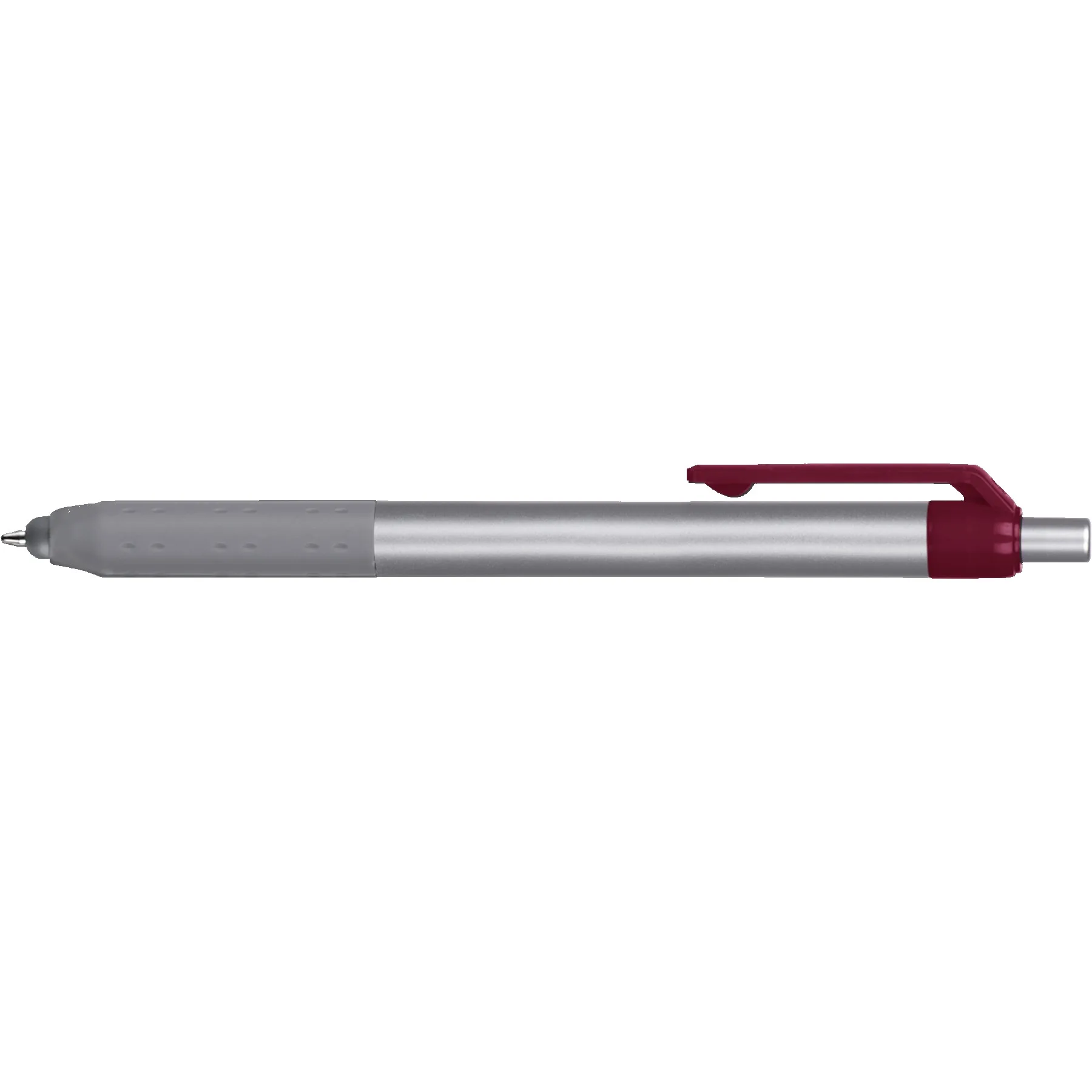 Metallic Silver/Gray/Opaque Maroon Red