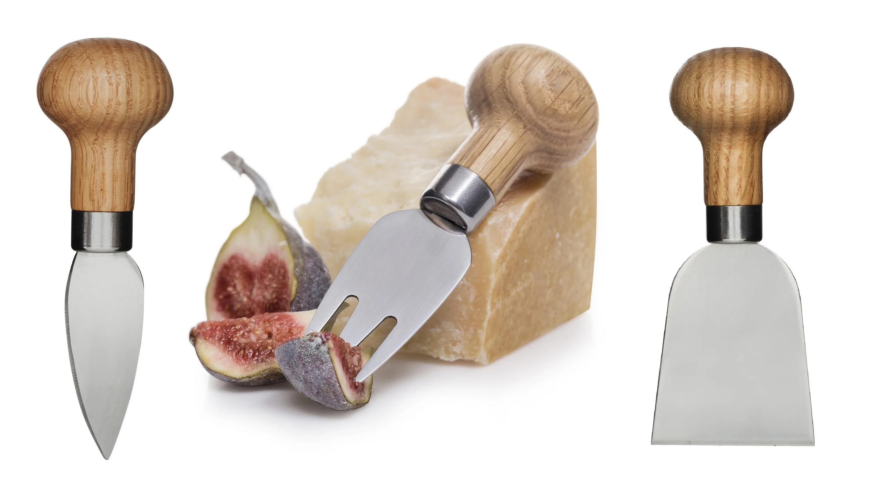 Sagaform Nature Cheese Knives Wood/Stainless Steel Set Of 3