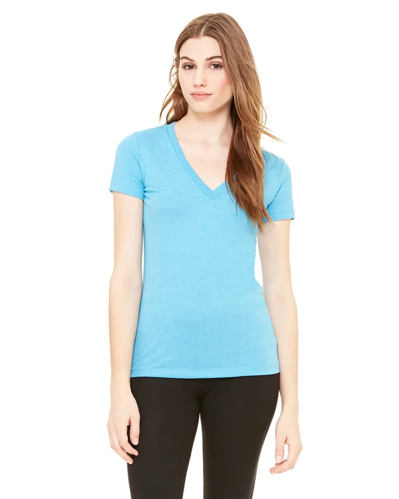 BELLA+CANVAS Ladies' Triblend Short-Sleeve Deep V-Neck T-Shirt