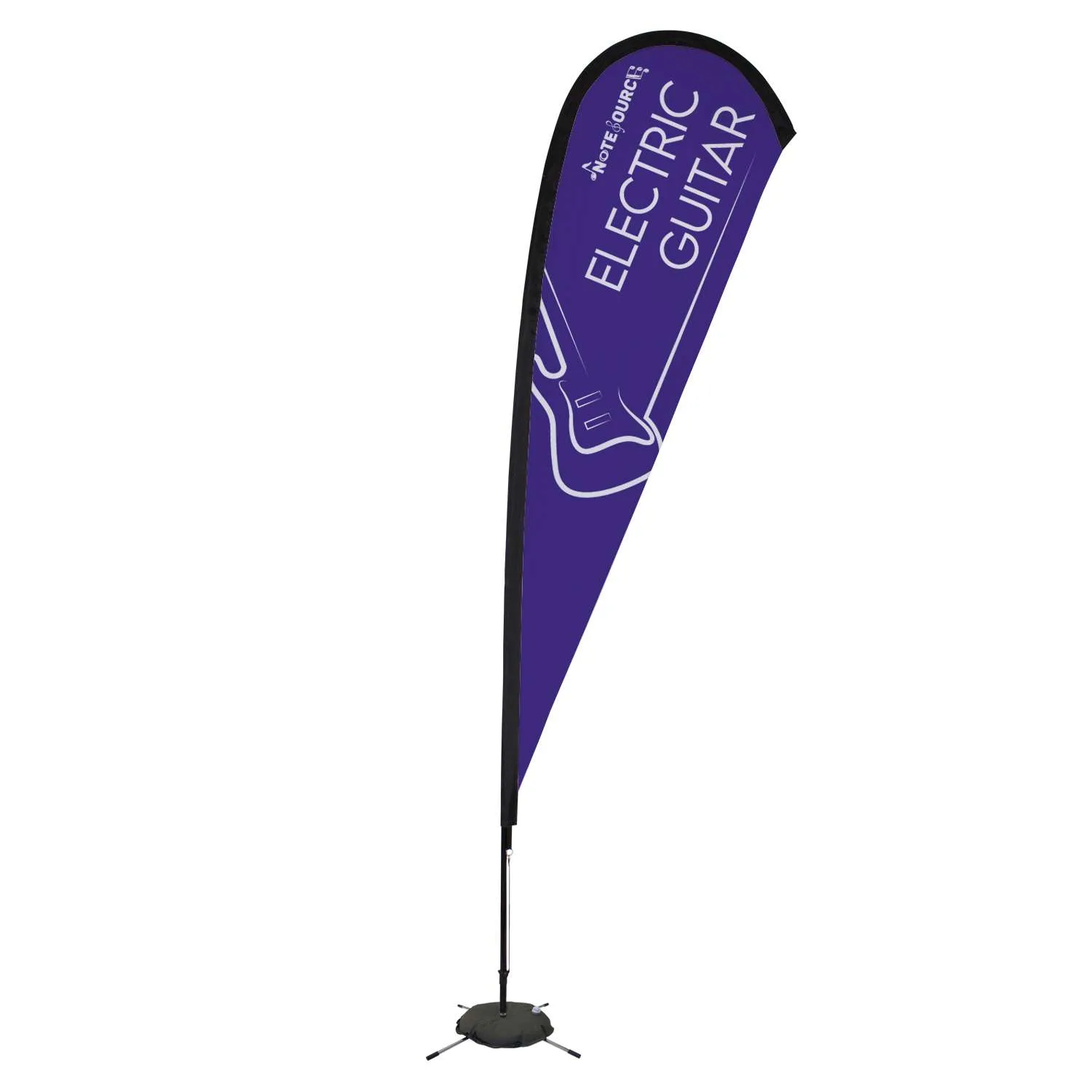 11.5' Elite Teardrop Nylon Sail Sign Flag, 1-Sided, Scissor