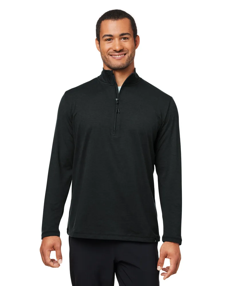 GLYDER LLC Men's Marbled Jersey Fairway Quarter-Zip view 2