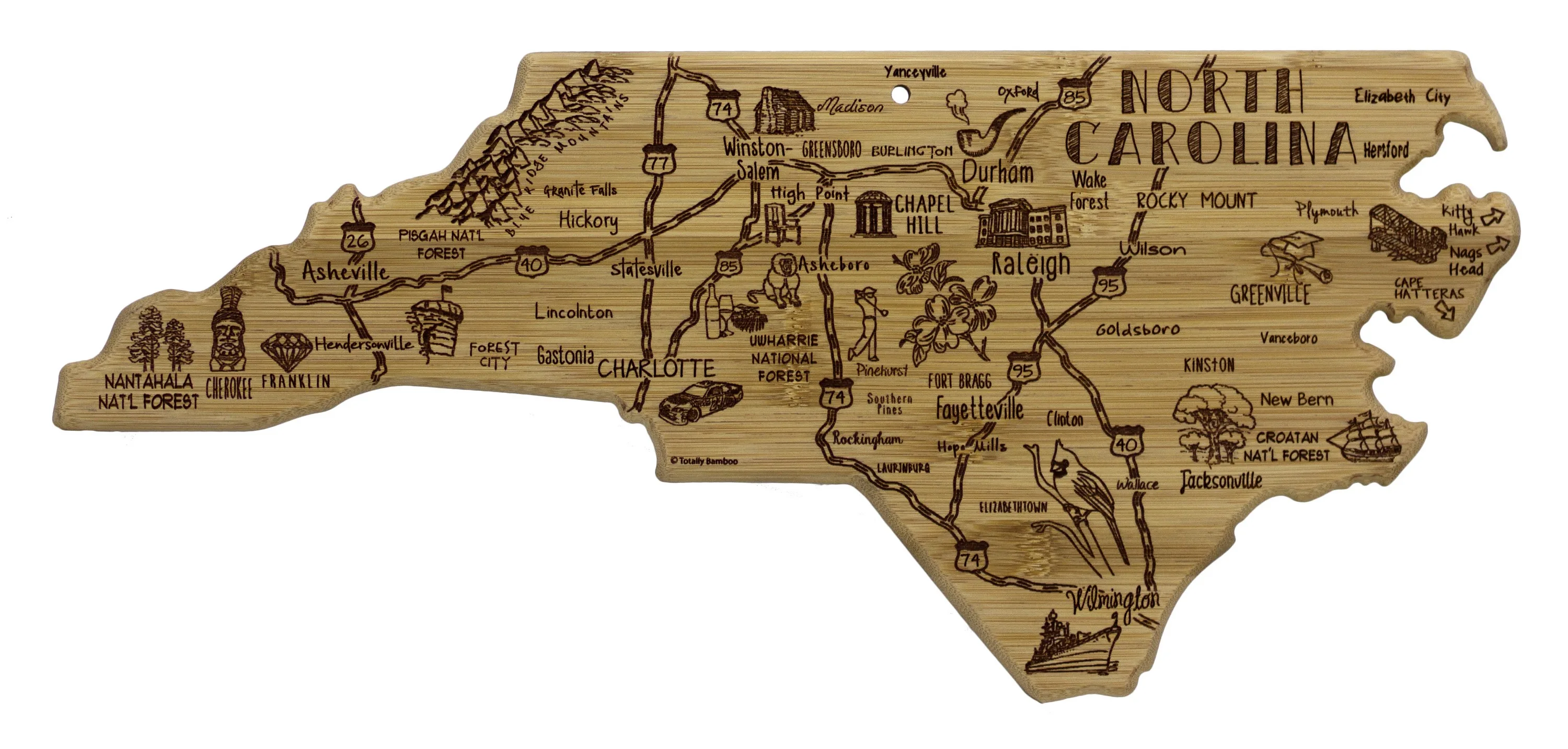 Destination North Carolina Cutting & Serving Board