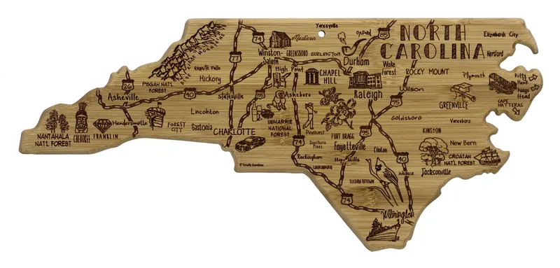 Destination North Carolina Cutting & Serving Board