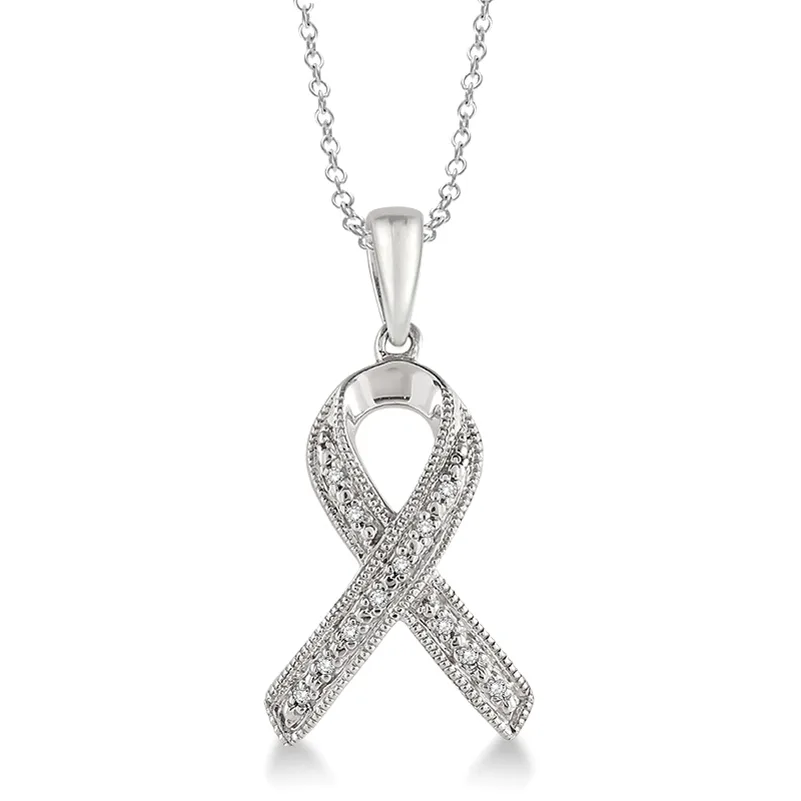 Jilco Inc Diamond Ribbon Necklace