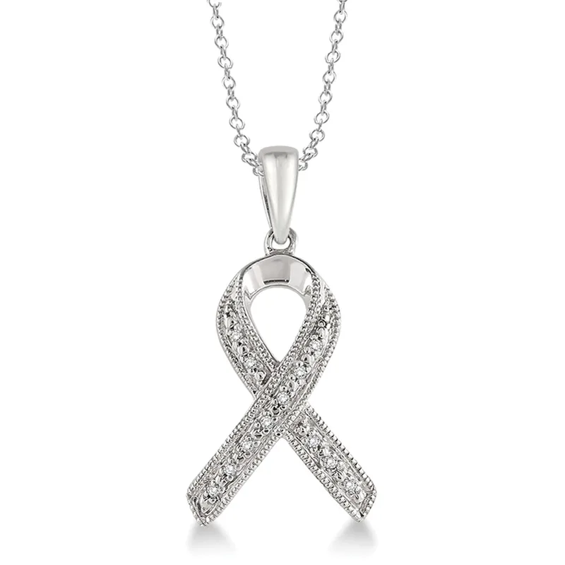 Jilco Inc Diamond Ribbon Necklace