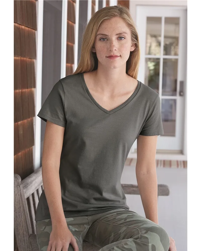 Hanes® Perfect-T Women's V-Neck T-Shirt view 6