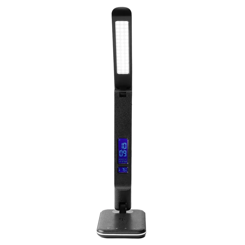 iHome Powerlight Pro+ Foldable Led Lamp/Alarm Clock W/ Usb & Wireless Charging Black