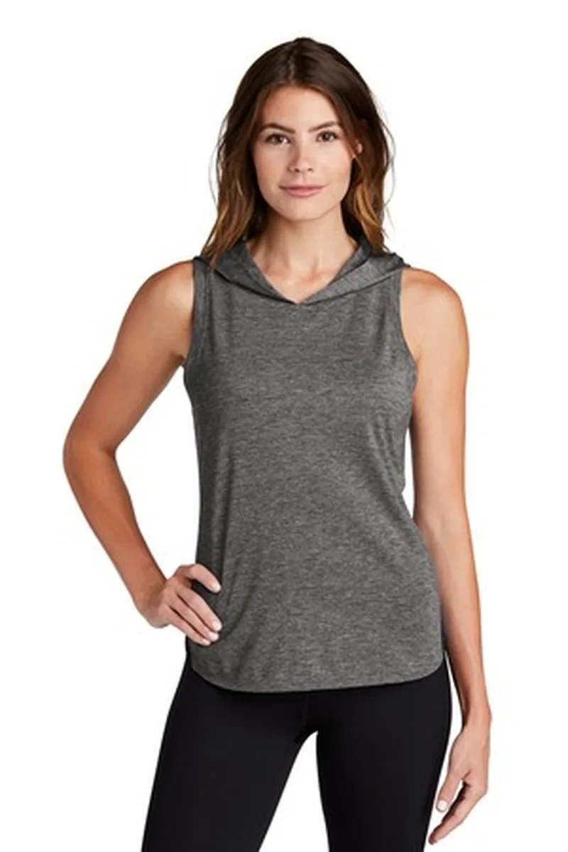 Sport-Tek ® Women's PosiCharge ® Tri-Blend Wicking Draft Hoodie Tank.