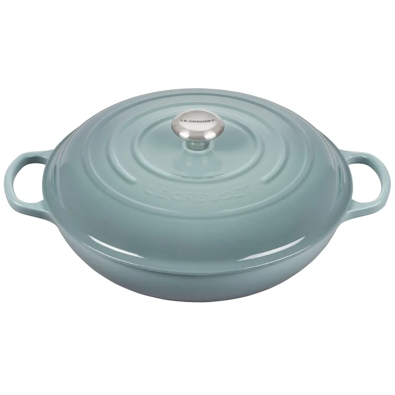 Le Creuset 5Qt Signature Cast Iron Braiser Sea Salt