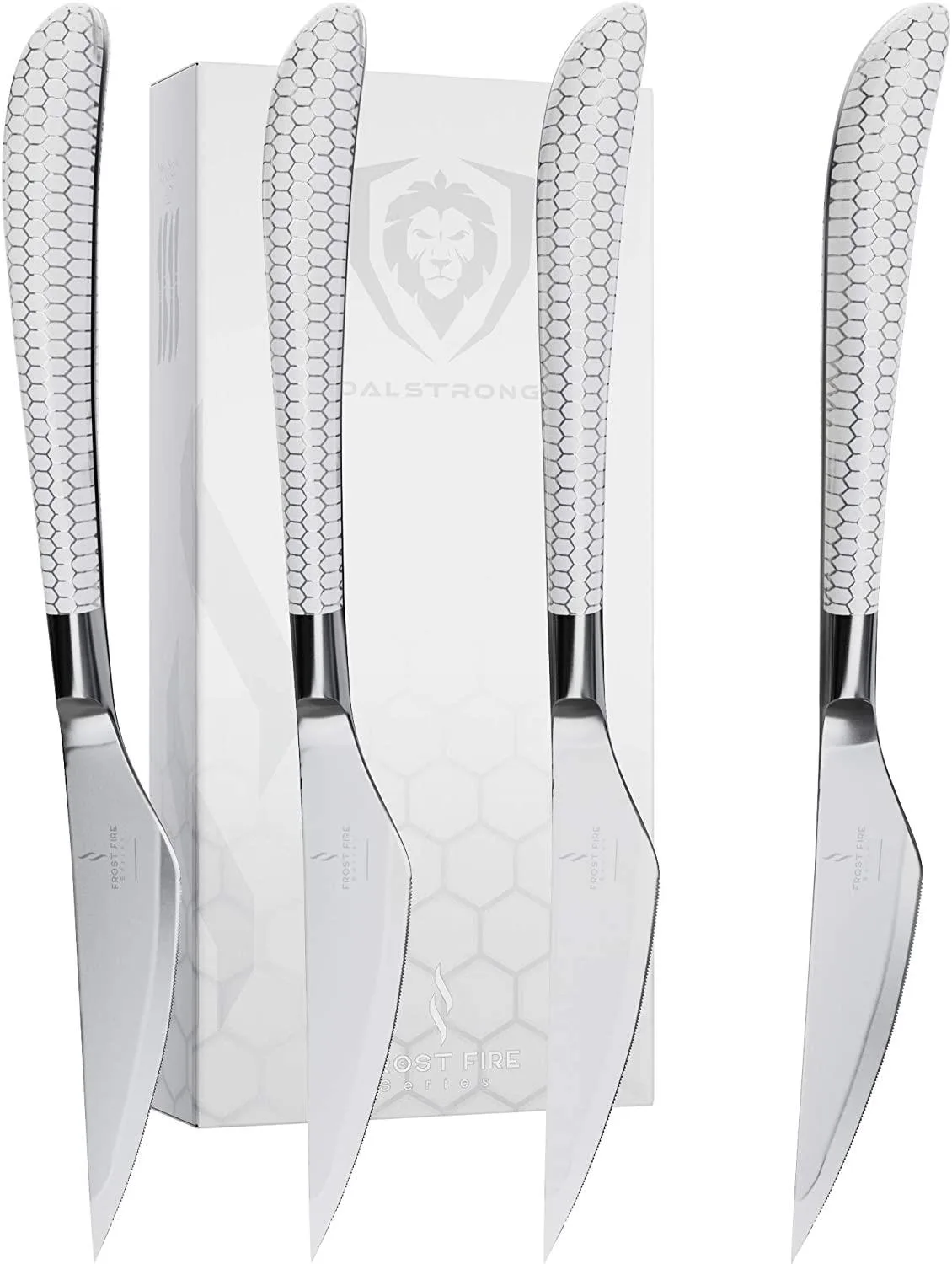 Dalstrong 4-Piece Steak Knife Set - 5" Blade - Frost Fire Series - Nsf Certified