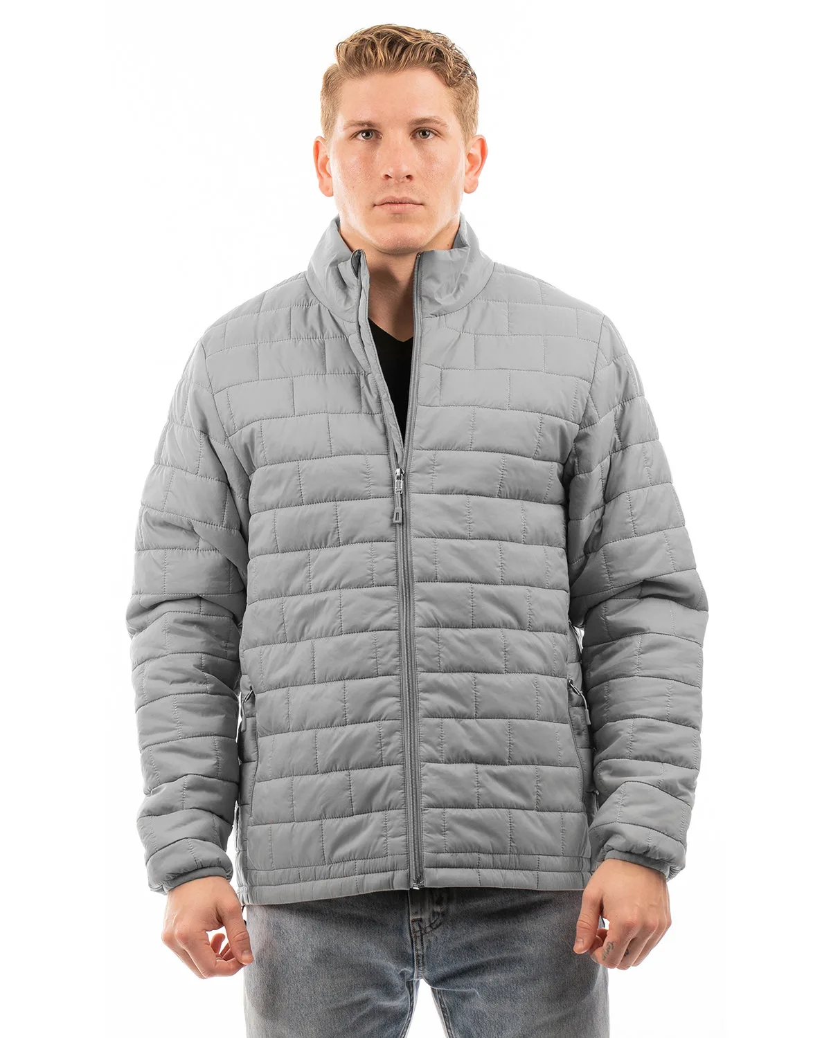 Burnside Adult Box Quilted Puffer Jacket view 4