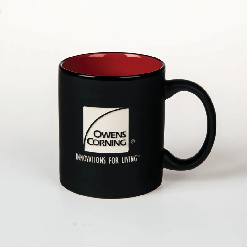 11oz Mondrian Mug - Black/Red