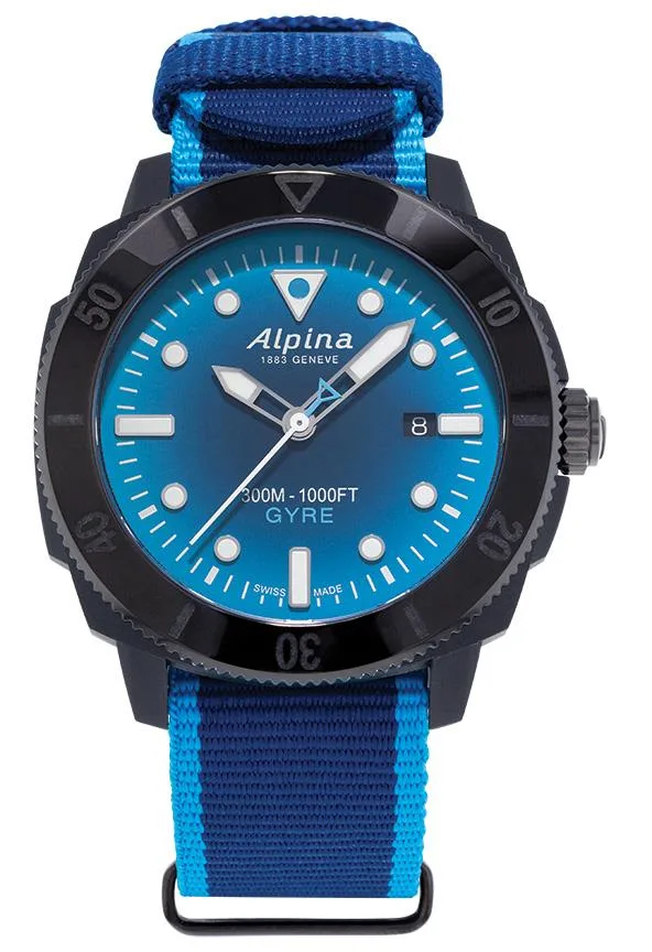 Alpina Men's Eco-Friendly Gyre Collection, Seastrong Diver Nato Strap Watch