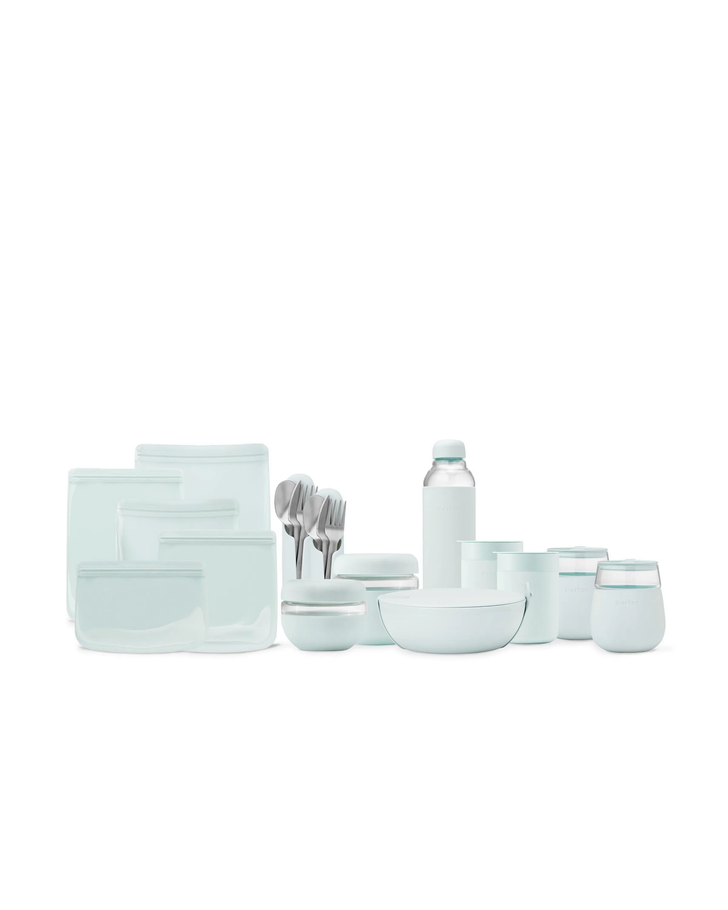 W&P 15 Piece Porter Mint Food Storage & Drinkware Set