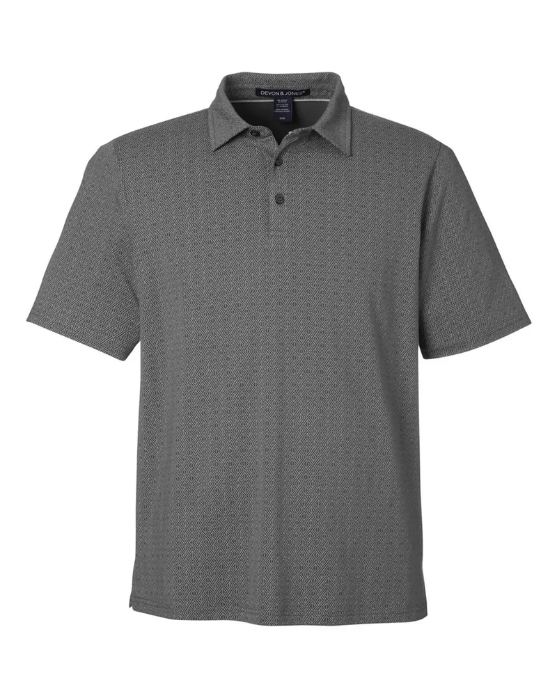 Devon and Jones® Men's Crownlux Performance® Geo Short Sleeve Polo Shirt view 4