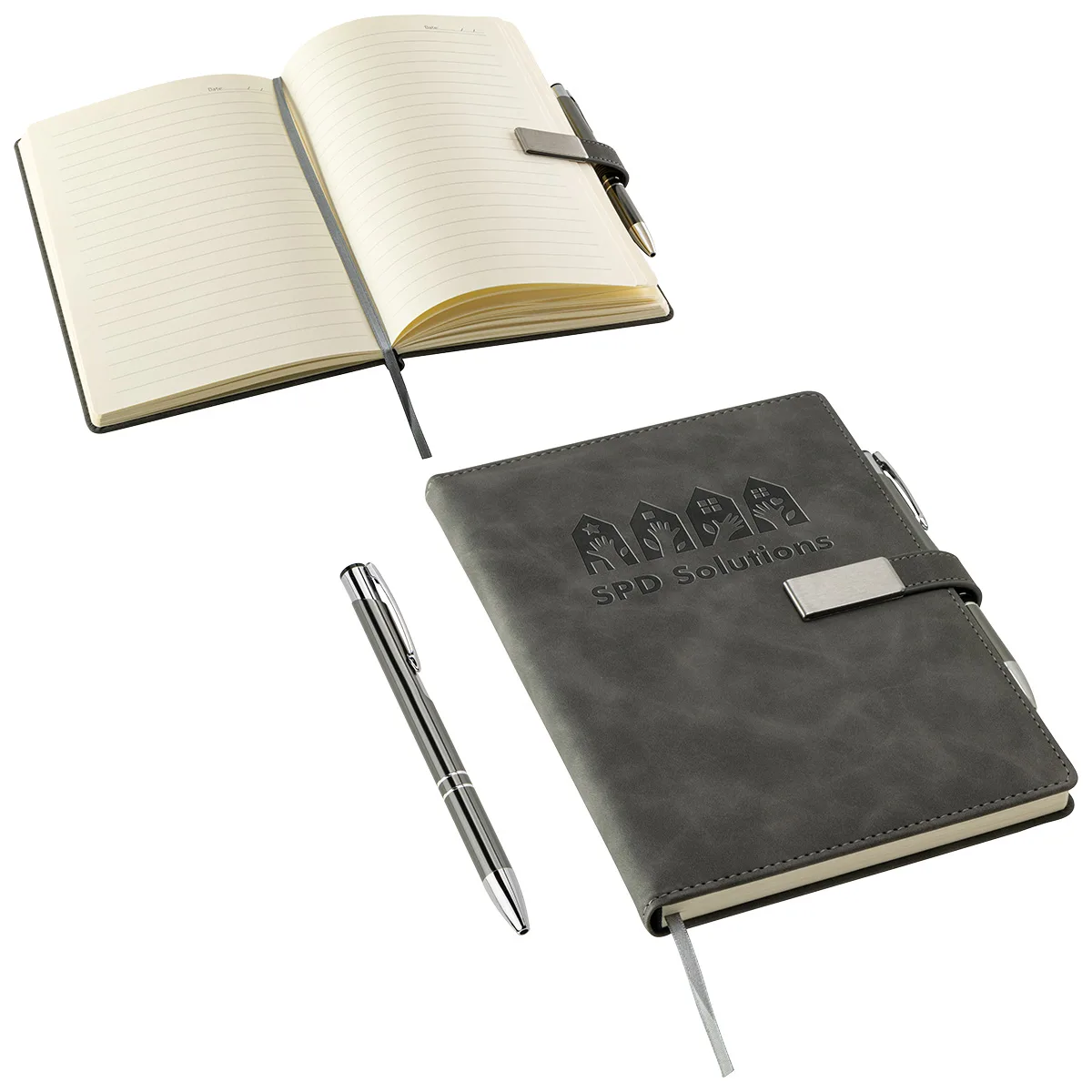 Thesis Hardcover Journal with Magnetic Closure & Pen view 7