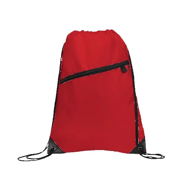 Gemma Recycled Slant Zipper Drawstring Bag view 2