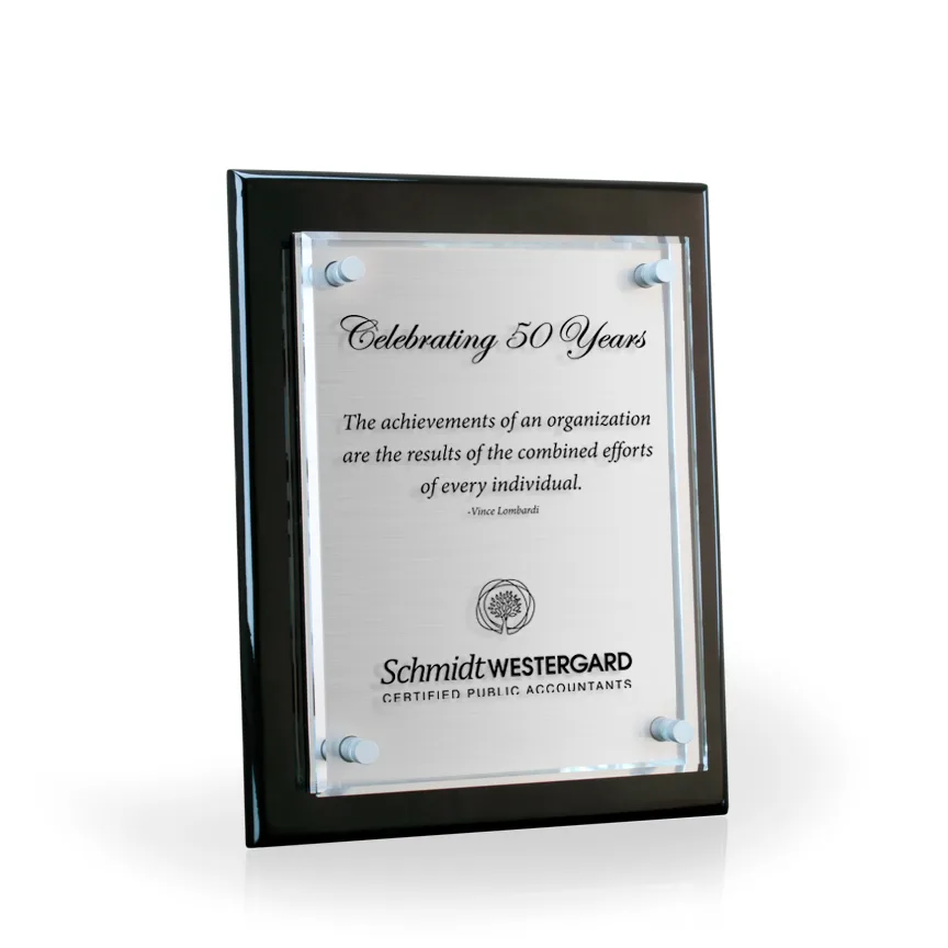 Tesla III Silver Plaque with Plate, 8"x10"