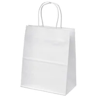 Mini - White Shopper - Flexo Ink Print (8" x 4 1/2" x 10 3/4") — 1 Location