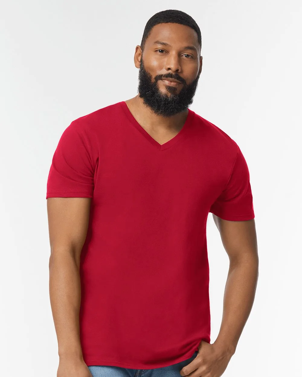 Gildan® SoftStyle® V-Neck T-Shirt view 2