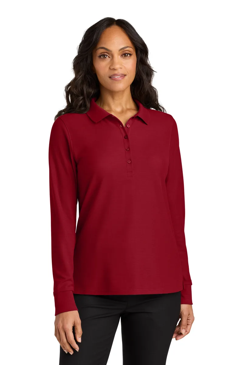 Port Authority® Women's Wearever Signature Pique Long Sleeve Polo view 5