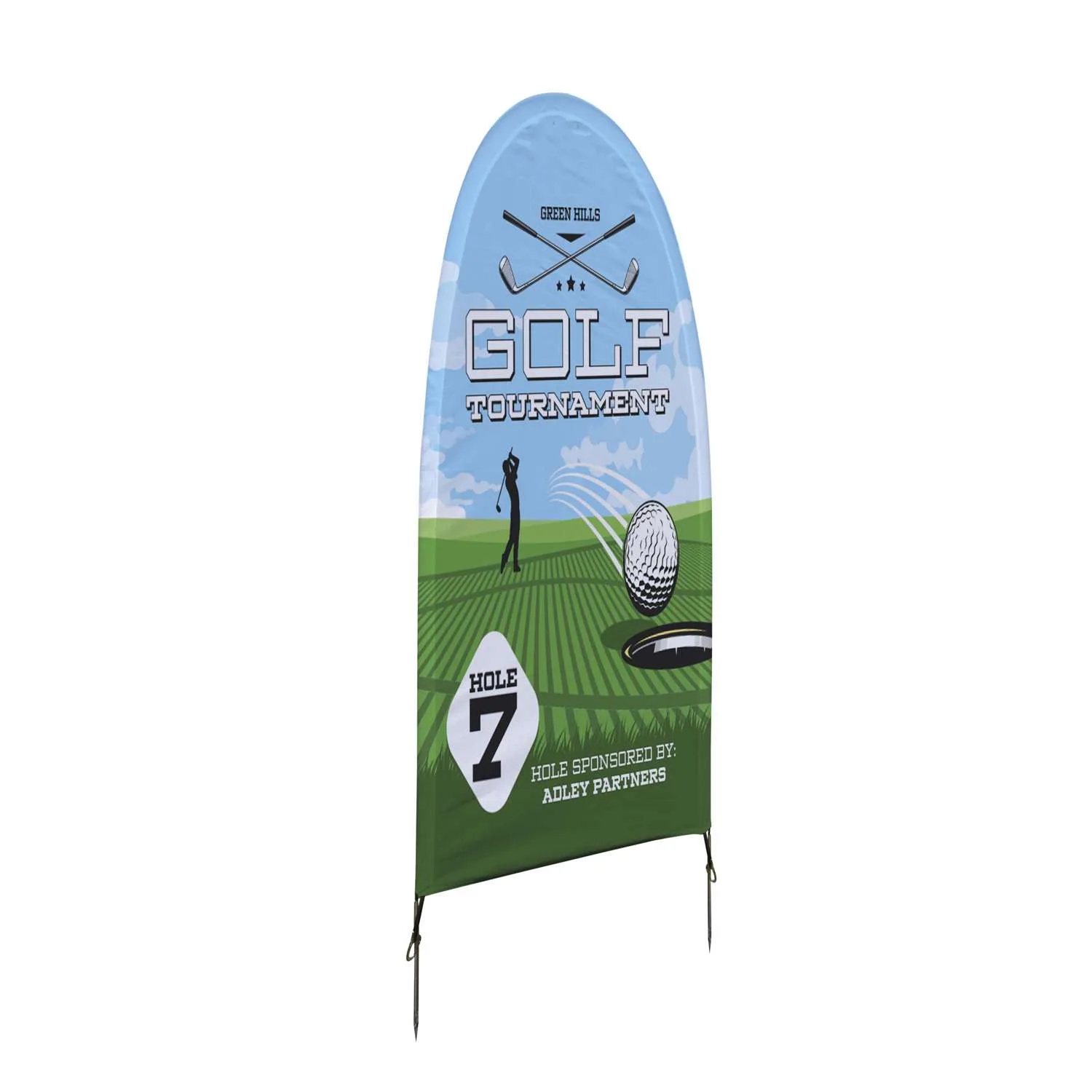3' W X 5' H Sunrise Lawn Single-Sided Kit